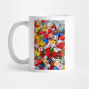 Colorful Pile Of Dice Mug